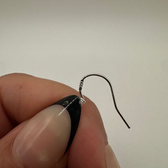 2" Labradorite, faceted glass, pearl and silver tone accent dangle earrings! - Picture 9 of 9